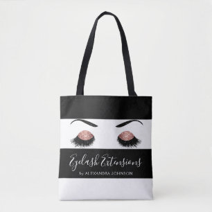 Tote Bag Parties scintillant rose or brillant Eyelash Exten