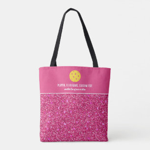 Tote Bag Parties scintillant rose vif Imprimer Pickleball P