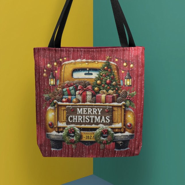 Tote Bag Parties scintillant rouge étincelante avec Camion  (Créateur téléchargé)