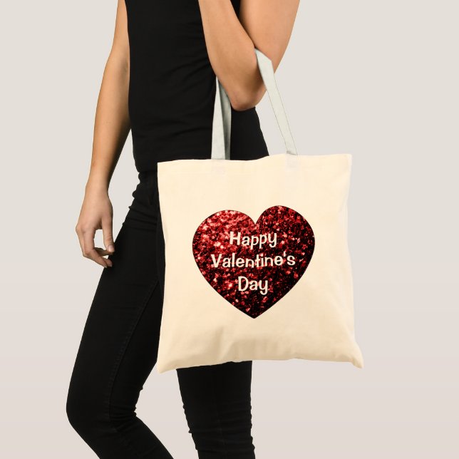 Tote Bag Parties scintillant rouge étincelle Heureuse Saint (Devant (produit))