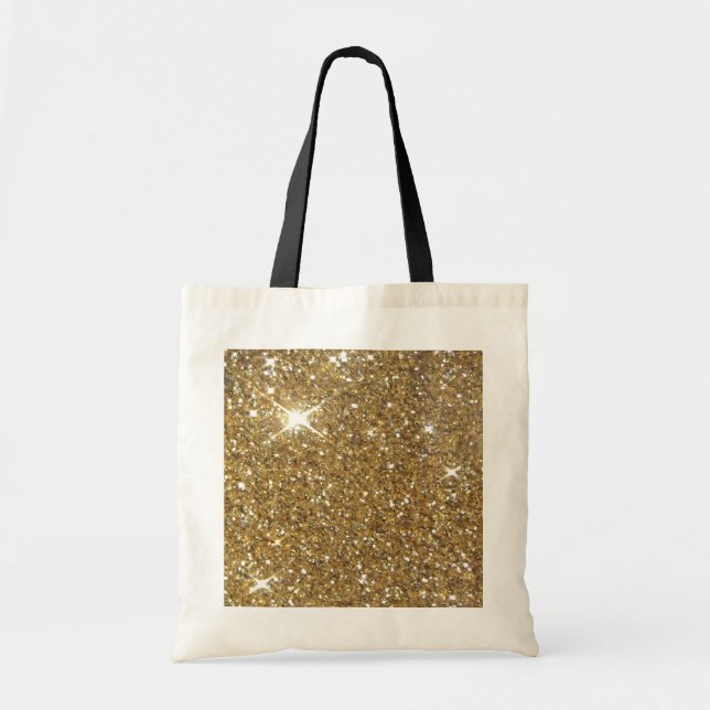 Tote Bag Parties scintillantes de luxe d'or - image (Devant)