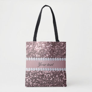 Tote Bag Parties scintillantes et diamants roses à la mode