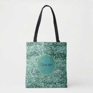 Tote Bag Parties scintillantes turquoises scintillantes