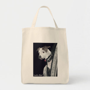 Tote Bag "Partons !" - Fourre-tout - chien d'aventure (avec