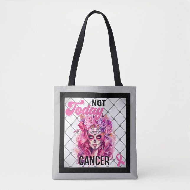 Tote Bag Pas aujourd'hui _ Sensibilisation au cancer du sei (Devant)