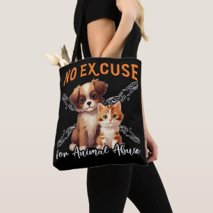 Tote Bag Pas de mauvais traitements envers les animaux Conc