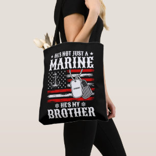 Tote Bag Pas seulement un marin, c'est mon frère patriote d