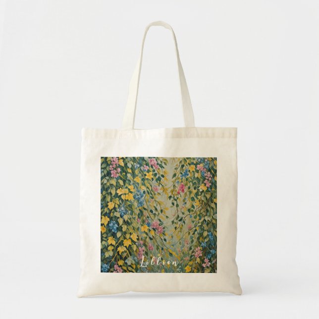 Tote Bag Passage enchanté : Jardin secret Pastel (Devant)