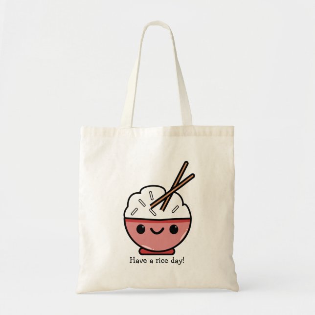 Tote Bag Passez une journée de riz (Devant)