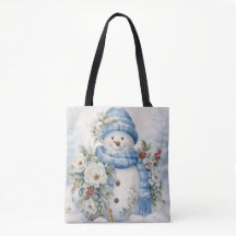 PASTEL BLUE HIVER VACANCES NOËL SNOWMAN