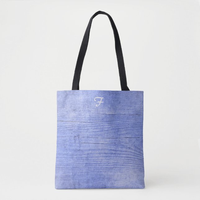 Tote Bag Pastel Lilac Waves Monogramme (Devant)