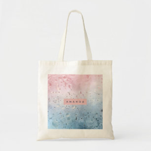 Tote Bag Pastel Personnalisé en Gouttes de Pluie et Ombré A