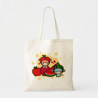 Tote Bag Pastèque de pomme et animal familier mignons de