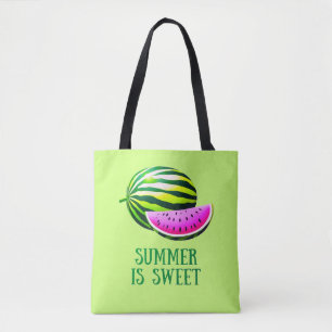 Tote Bag Pastèque fraîche et mûre avec des vibrations estiv