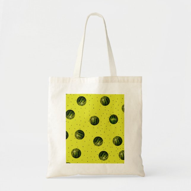 Tote Bag pastèque jaune avec graines (Devant)