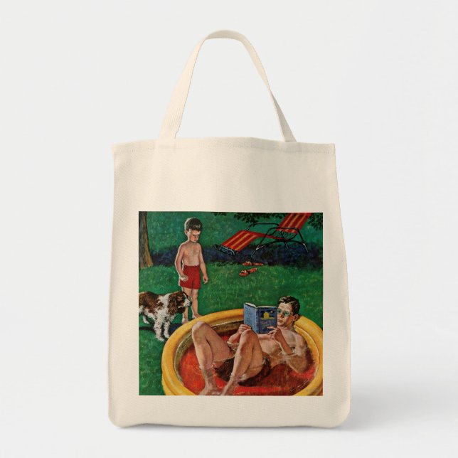 Tote Bag Patauger la piscine (Devant)