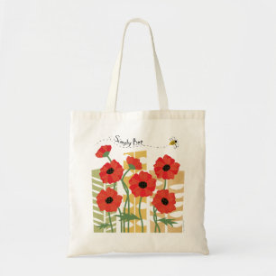 Tote Bag Patch de pavot rouge avec Bee Fourre-tout