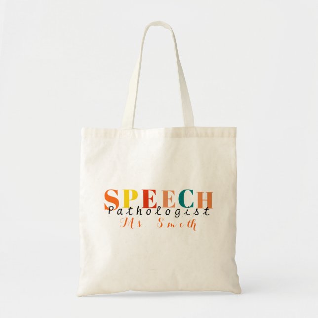 Tote Bag Pathologiste de la parole enseignant de la parole  (Devant)