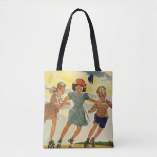 Tote Bag Patin à roulettes vintage amusant enfants garçons 