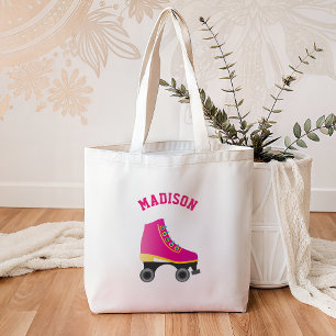 Tote Bag Patinage à roulettes roses