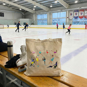 Tote Bag Patineurs artistiques colorés en mouvement