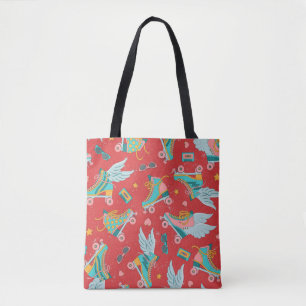 Tote Bag Patins à rouleaux aux couleurs vives avec et sans