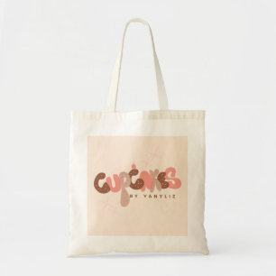 Tote Bag Pâtisserie  Cupcake Lettre Manuscrite  Entreprise 