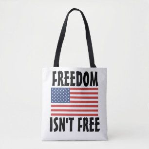 TOTE BAG PATRIOTE, LA LIBERTÉ N'EST PAS GRATUITE TOTES
