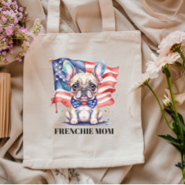 Tote Bag Patriotic French bulldog frenchie mom