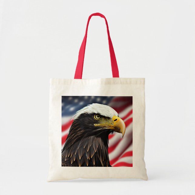 Tote Bag Patriotique/Aigle/Américain/USA (Devant)