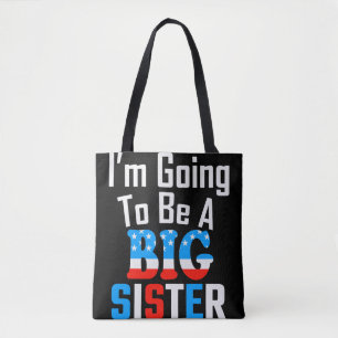 Tote Bag Patriotique Je vais être une grande soeur