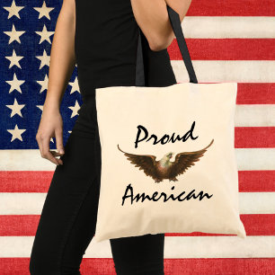 Tote Bag Patriotisme Vintage Aigle Américain à tête blanche