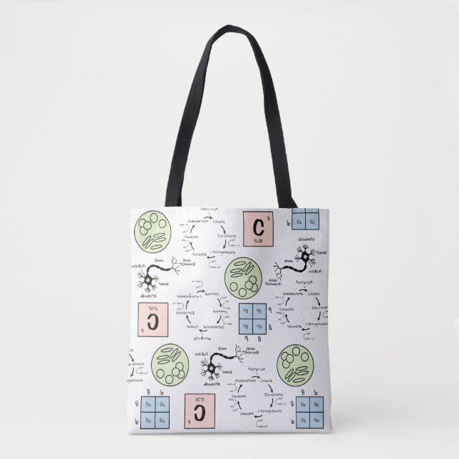 Tote Bag Patterns Genetics Cell Geek (Devant)