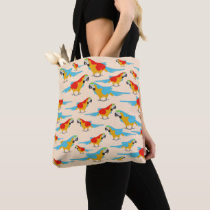 Tote Bag Patters du Colorful Tropical Macaw