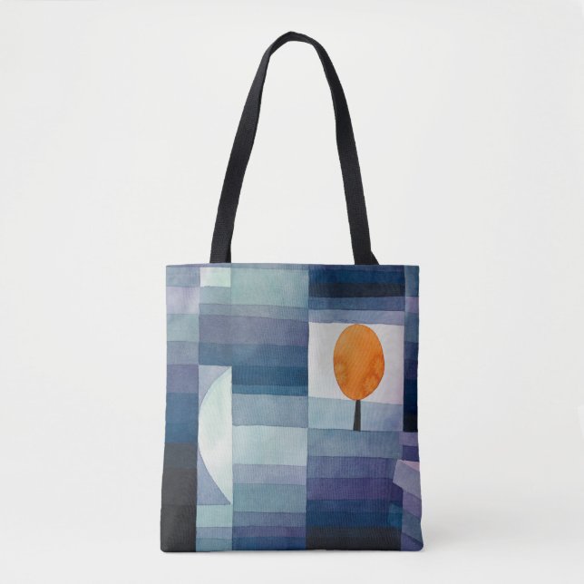 Tote Bag Paul Klee Abstrait Tree Blue Peinture (Devant)