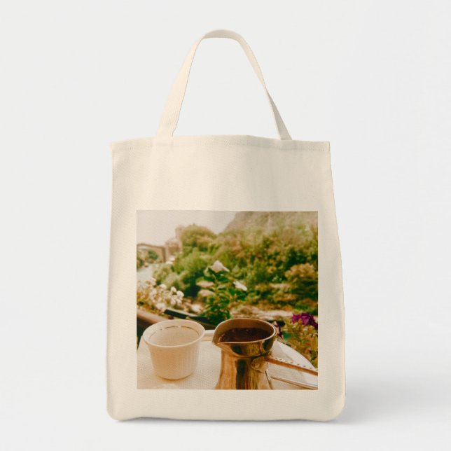 Tote Bag Pause café bosniaque à Mostar (Devant)