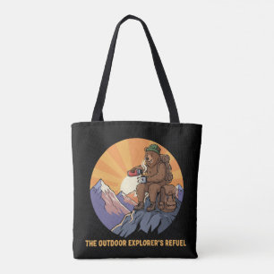 Tote Bag Pause café ours randonnée Exploratrices extérieu