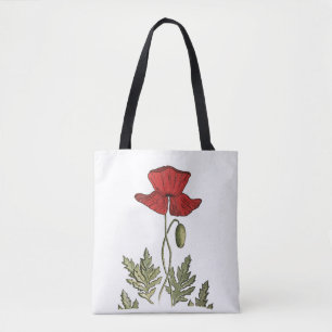 Tote Bag Pavot rouge