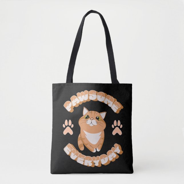 Tote Bag Pawsome tous les jours (Devant)