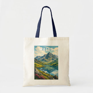 Tote Bag Pays de Galles Royaume-Uni Illustration Voyage Art