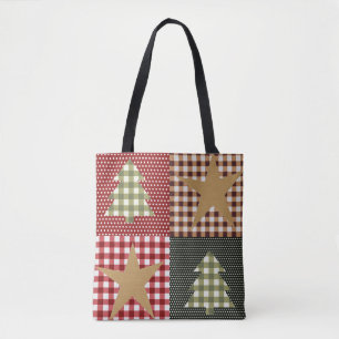 Tote Bag Pays Rustique Noël primitif