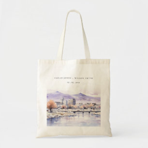 Tote Bag Paysage aquarelle de mariage à Boise, Idaho