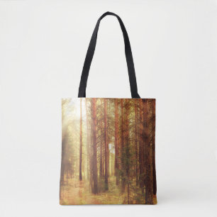 Tote Bag paysage d'automne arrière - plan, rayons du soleil