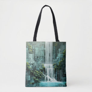 Tote Bag Paysage de cascade Peinture Art Décor