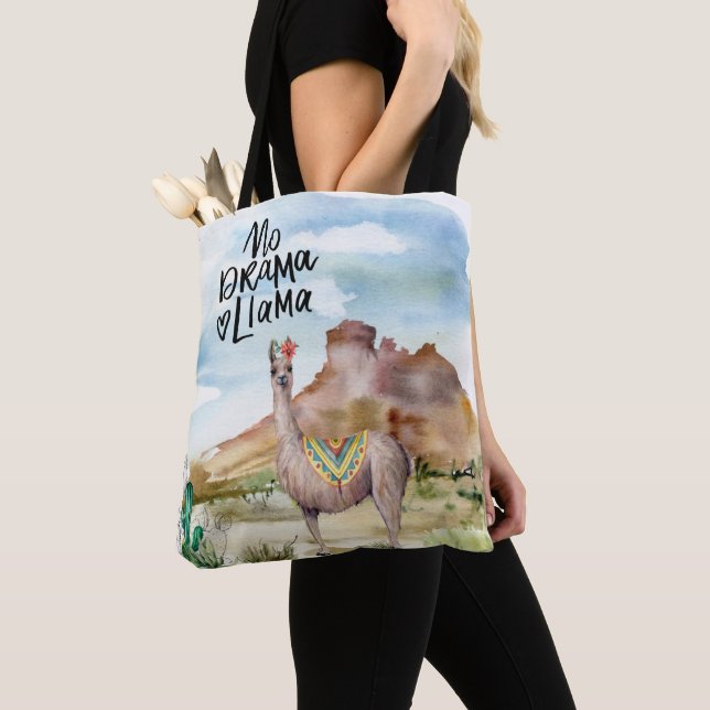 Tote Bag Paysage de Llama et du désert (De près)