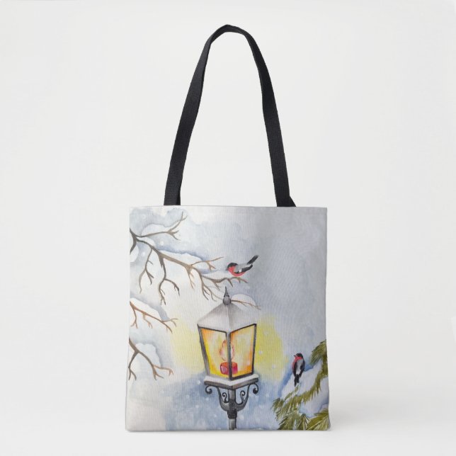 Tote Bag Paysage de Noël hiver (Devant)