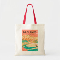 Paysage du parc national Badlands Vintage