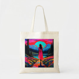 Tote Bag Paysage écossais psychédélique