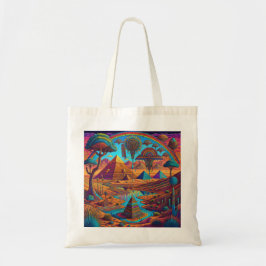Tote Bag Paysage égyptien psychédélique