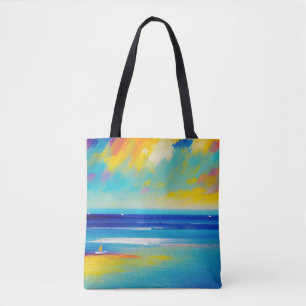 Tote Bag Paysage marin 10 « Coincé sur le sable ».